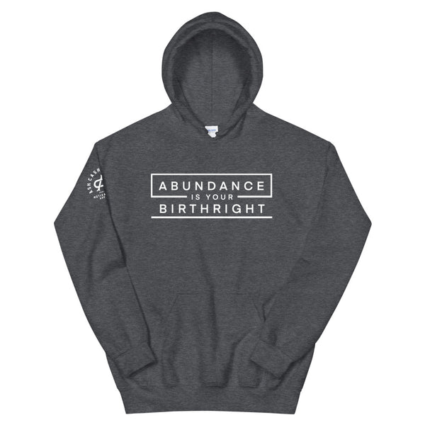Abundance is Your Birthright Charcoal Unisex Hoodie