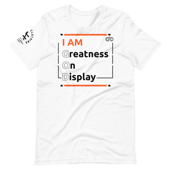 IAM G.O.D Short-Sleeve Unisex T-Shirt White TEE - Orange