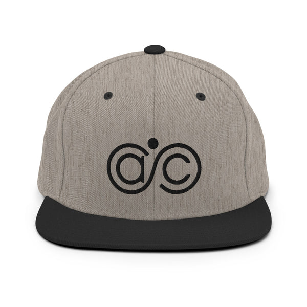 Abundance Community Grey Black Snapback Hat