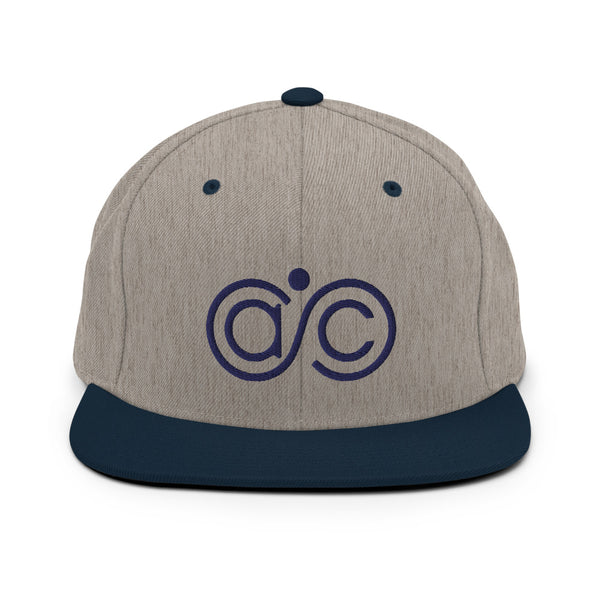 Abundance Community Grey Navy Snapback Hat