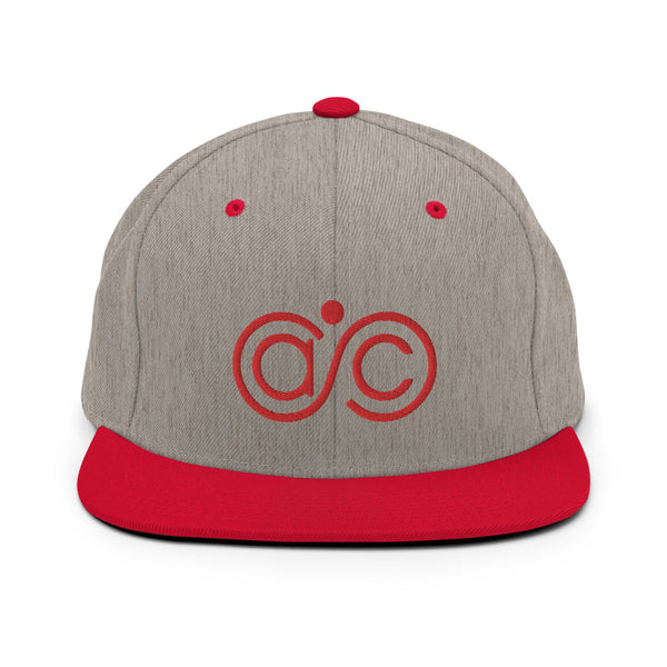 Abundance Community Grey Red Snapback Hat