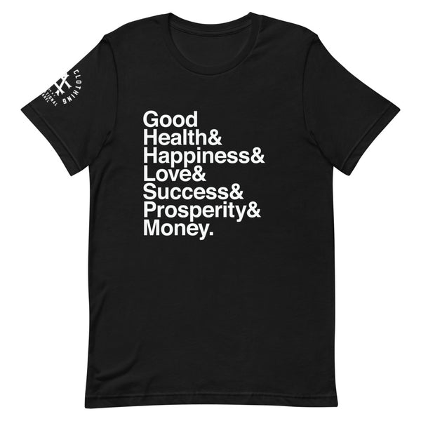 Prosperity Short-Sleeve Unisex T-Shirt Black